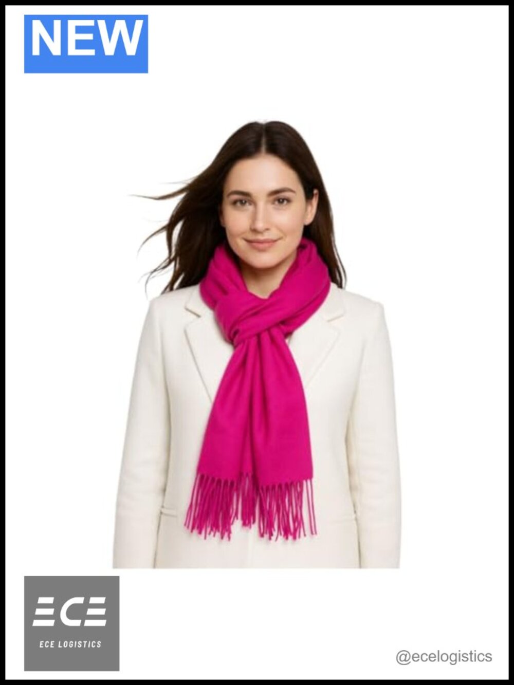Handmade Wool Blend Cashmere Shawl Winter Scarf Women Elegant Warm